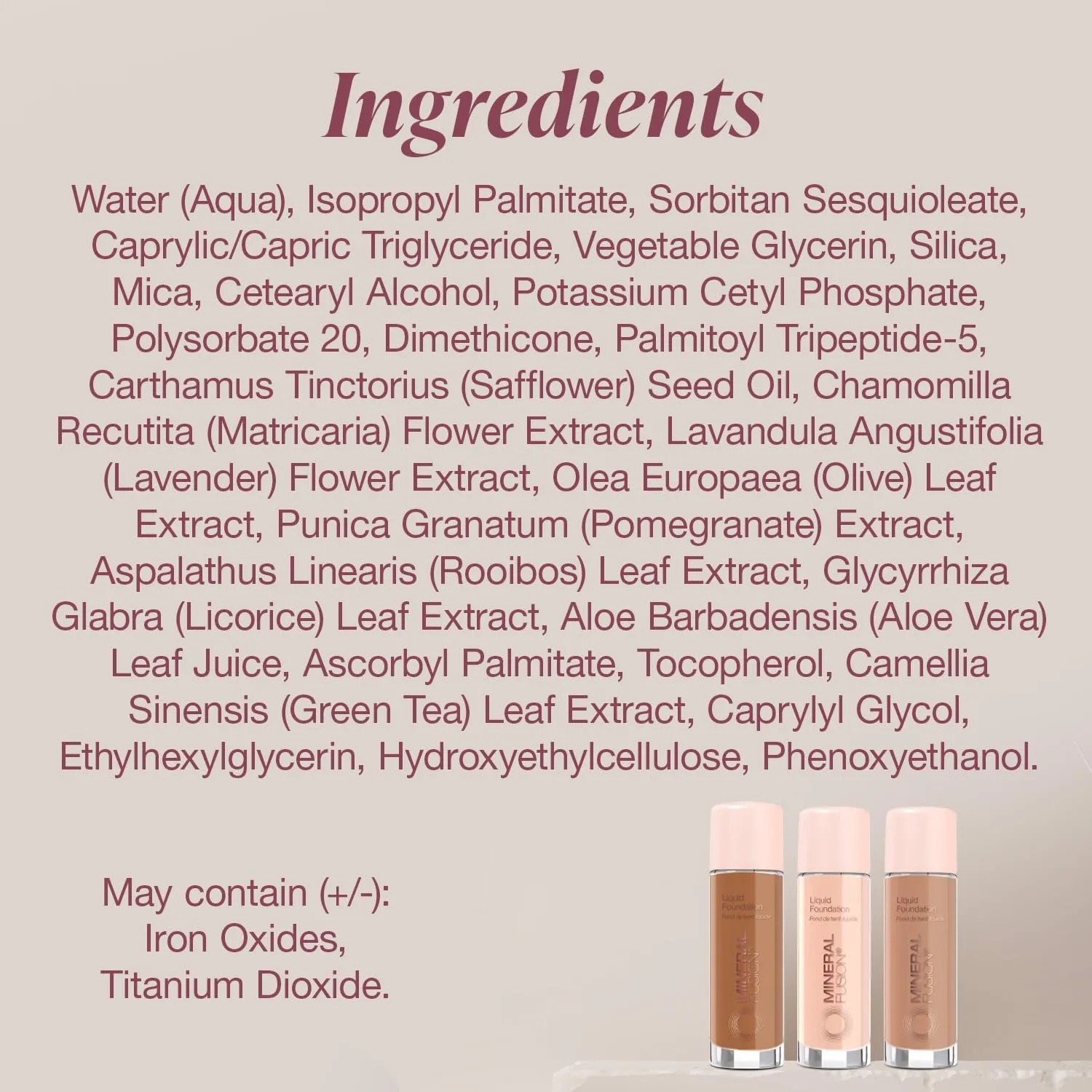 Mineral Fusion Full Coverage Foundation, Liquid Foundation - Warm 4- Med to Tan Complexion w/Golden/Yellow Undertones, Lightweight Matte Finish, Up to 12 Hr Hydration, Hypoallergenic & Vegan, 1 fl. oz