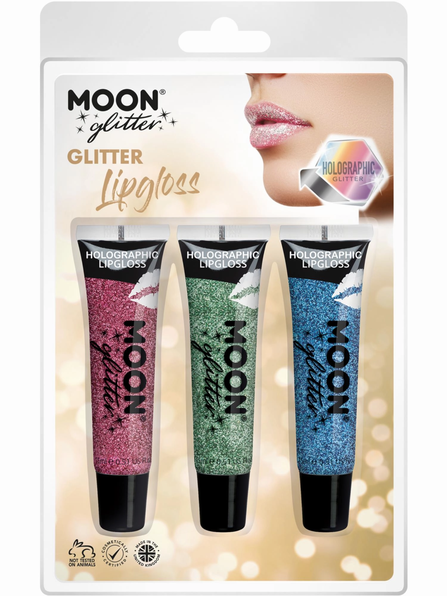 Moon Glitter Holographic Glitter Lipgloss,   Wholesale