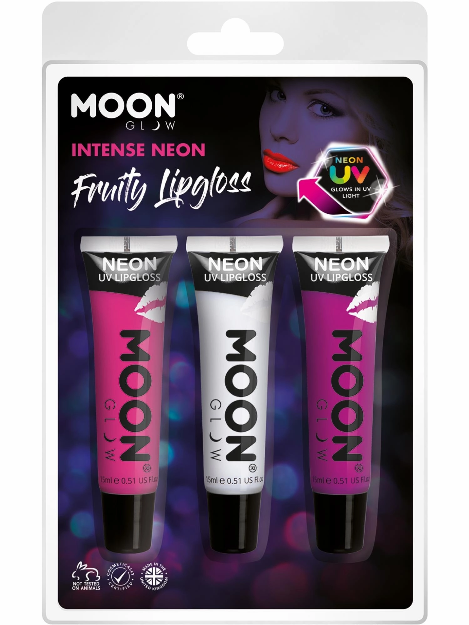 Moon Glow Intense Neon UV Fruity Lipgloss,   Wholesale