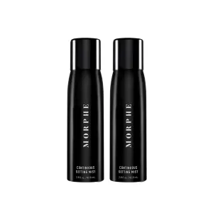 Morphe Continuous Setting Mist - Micro-Fine Makeup Setting Spray with a Natural Radiant Finish - Helps Makeup Resist Caking or Fading & Increases Wear of Foundation (2 Count, 2.8 fl oz)