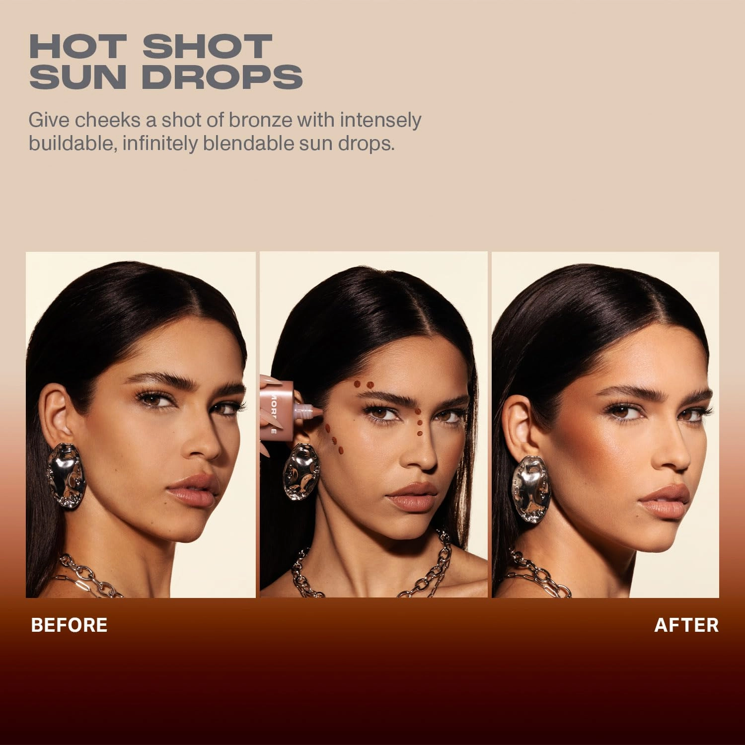 Morphe Hot Shot Sun Bronzing Drops - Waterweight Liquid Bronzer Drops with Niacinamide for Glowing Skin, Hydration & a Natural Radiant Finish - Fire Sign (1 Fl Oz)