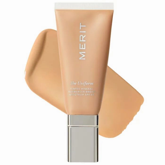 M𝔼RIT - The Uniform Tinted Mineral Sunscreen Broad Spectrum SPF 45, Fragrance Free, Non-Comedogenic, Lightweight, buildable, oil-free - Color: (20 - light-medium neutral-cool) - Size: (1.7 oz/50 mL)