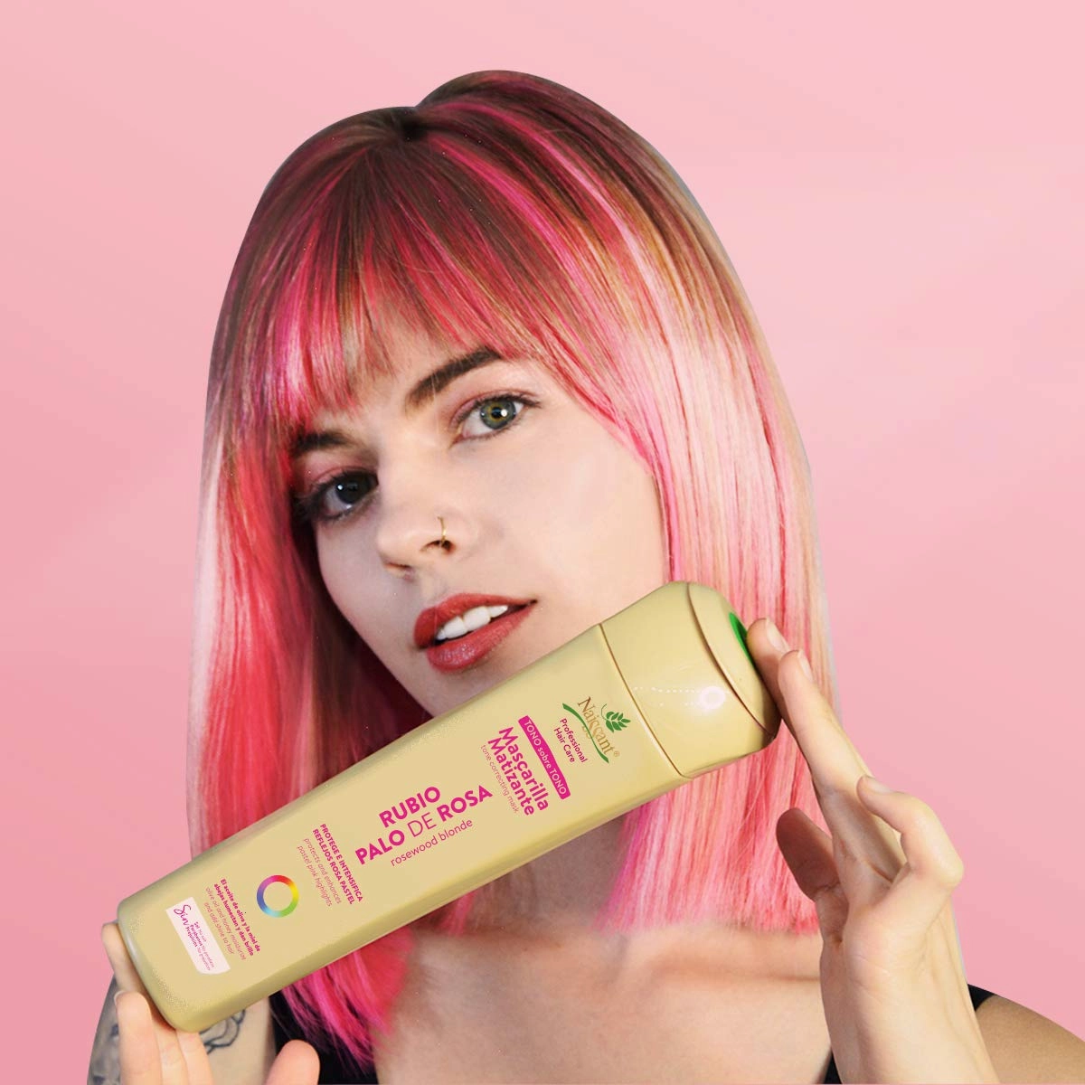naissant Rose Gold Hair Toning Mask | Color Depositing | Moisturize, Refresh & Neutralize Brassy Tones | Paraben, Ammonia & Sulfate Free | Pro-Vitamin B5, Olive Oil & Honey (Palo de Rosa) 10.1 Fl Oz