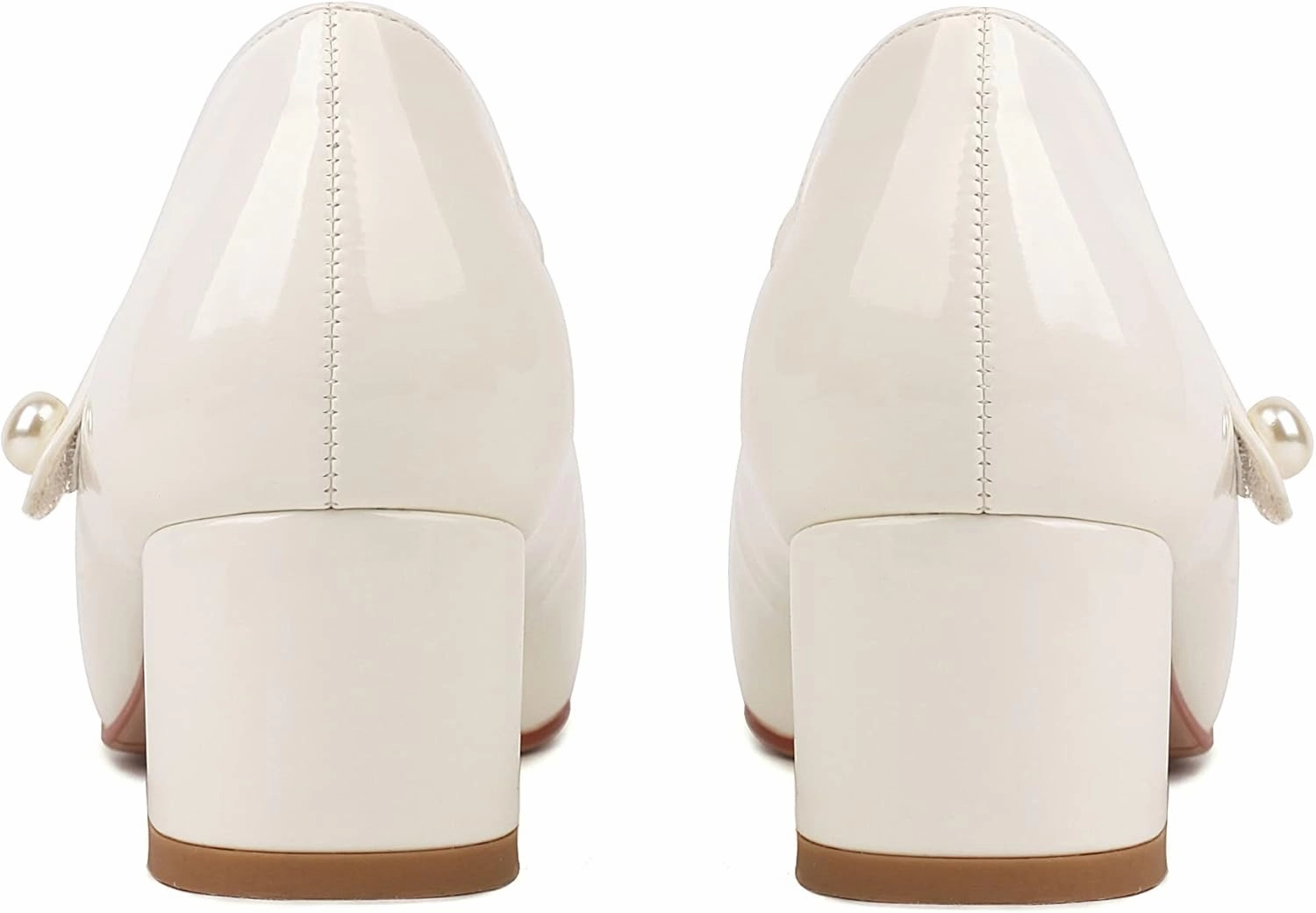 Naiyee Mary Jane Shoes Women Chunky Heel Ankle Strap Dress Shoes for Women Low Heels Close Rounded Toe Pumps
