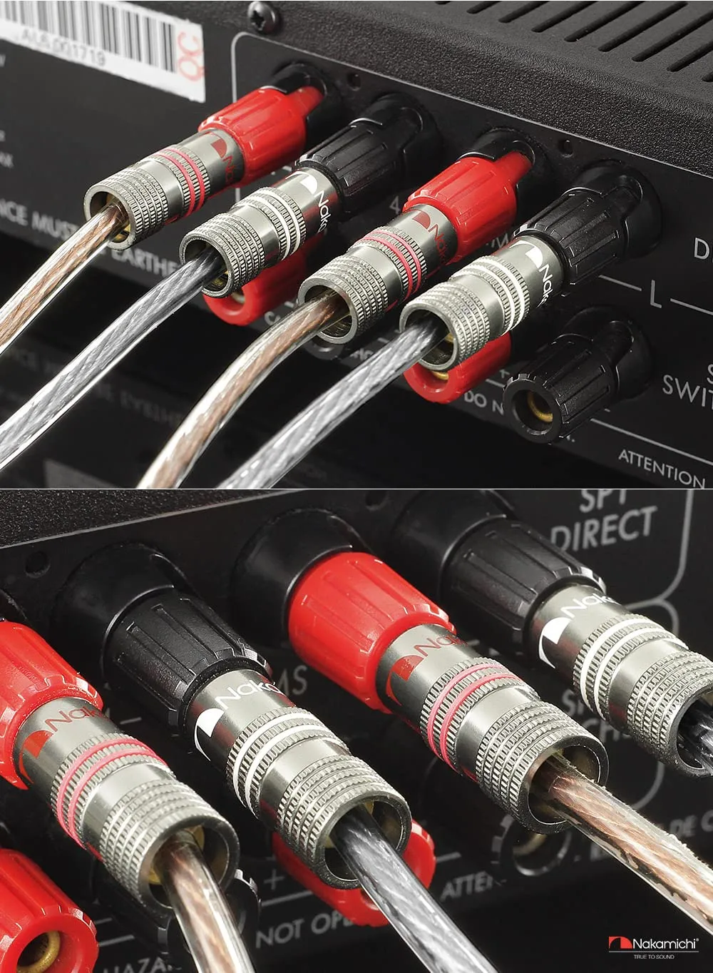Nakamichi Ultimate Series 24K Gold Plated Beryllium Red Copper Banana Plug 12-18 AWG Gauge Size 4mm Connector for Speakers Wire Amplifiers Hi-Fi Sound Systems (12 Pcs (6-Pairs), Banana Plugs)