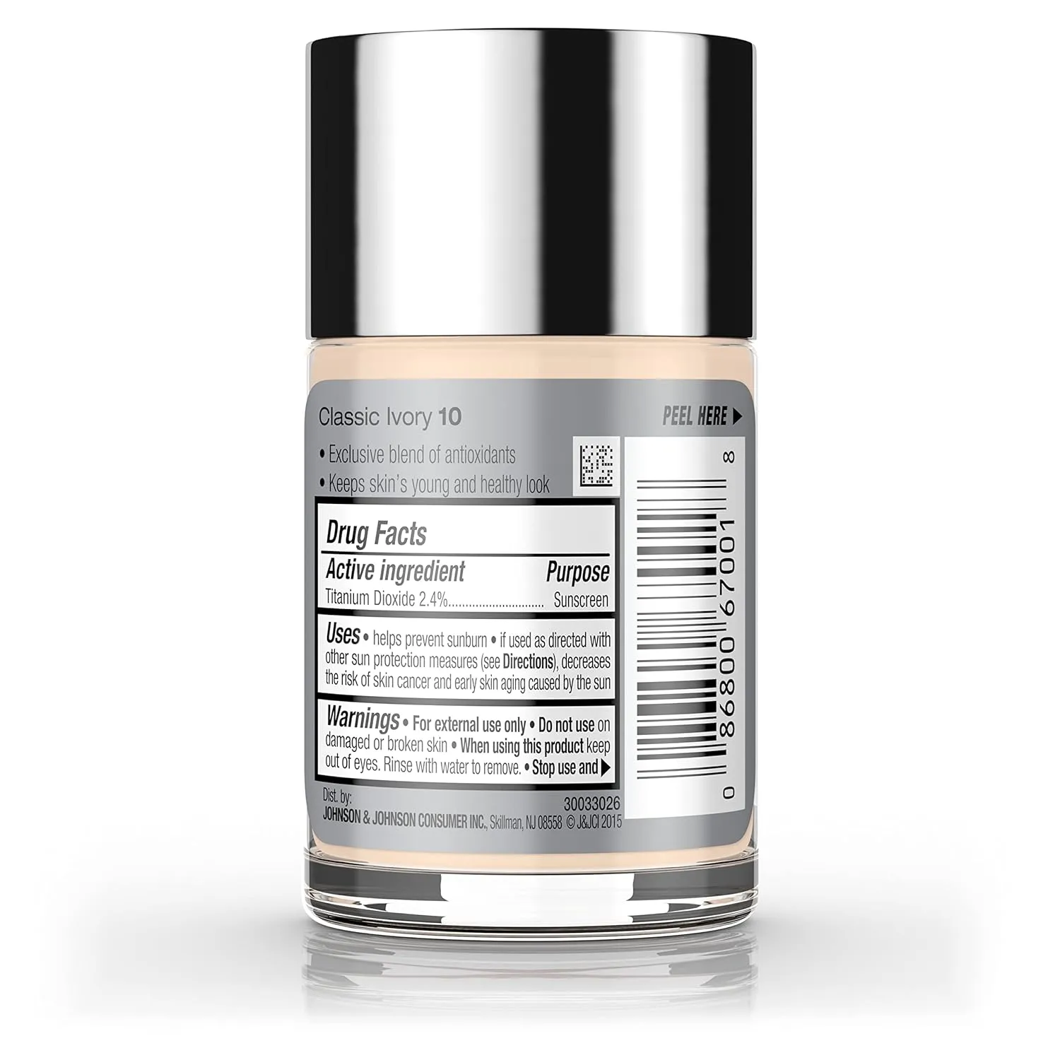 Neutrogena Healthy Skin Liquid Makeup Foundation with Broad Spectrum SPF 20 Sunscreen, Medium Coverage Foundation with Nourishing Pro-Vitamin B5, Classic Ivory 10, 1 fl. oz