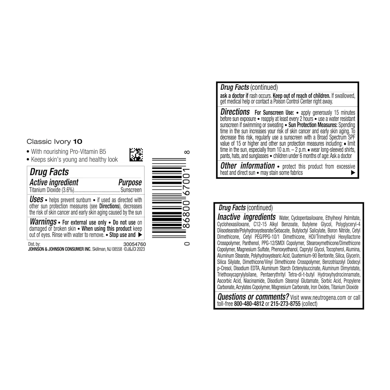 Neutrogena Healthy Skin Liquid Makeup Foundation with Broad Spectrum SPF 20 Sunscreen, Medium Coverage Foundation with Nourishing Pro-Vitamin B5, Classic Ivory 10, 1 fl. oz