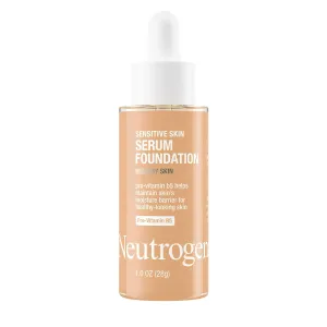 Neutrogena Healthy Skin Sensitive Skin Serum Foundation with Pro-Vitamin B5, Color Correcting & Pore Minimizing Liquid Foundation & Face Serum, Buildable Coverage, Medium 01, 1 oz