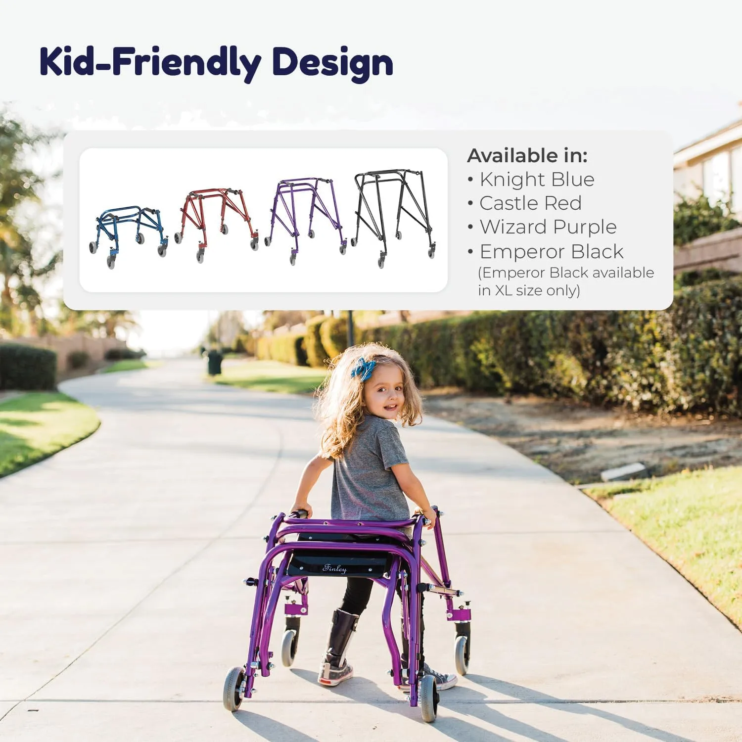 Nimbo 2G Mobility Aid Lightweight Posterior Walker, Extra Small, Castle Red