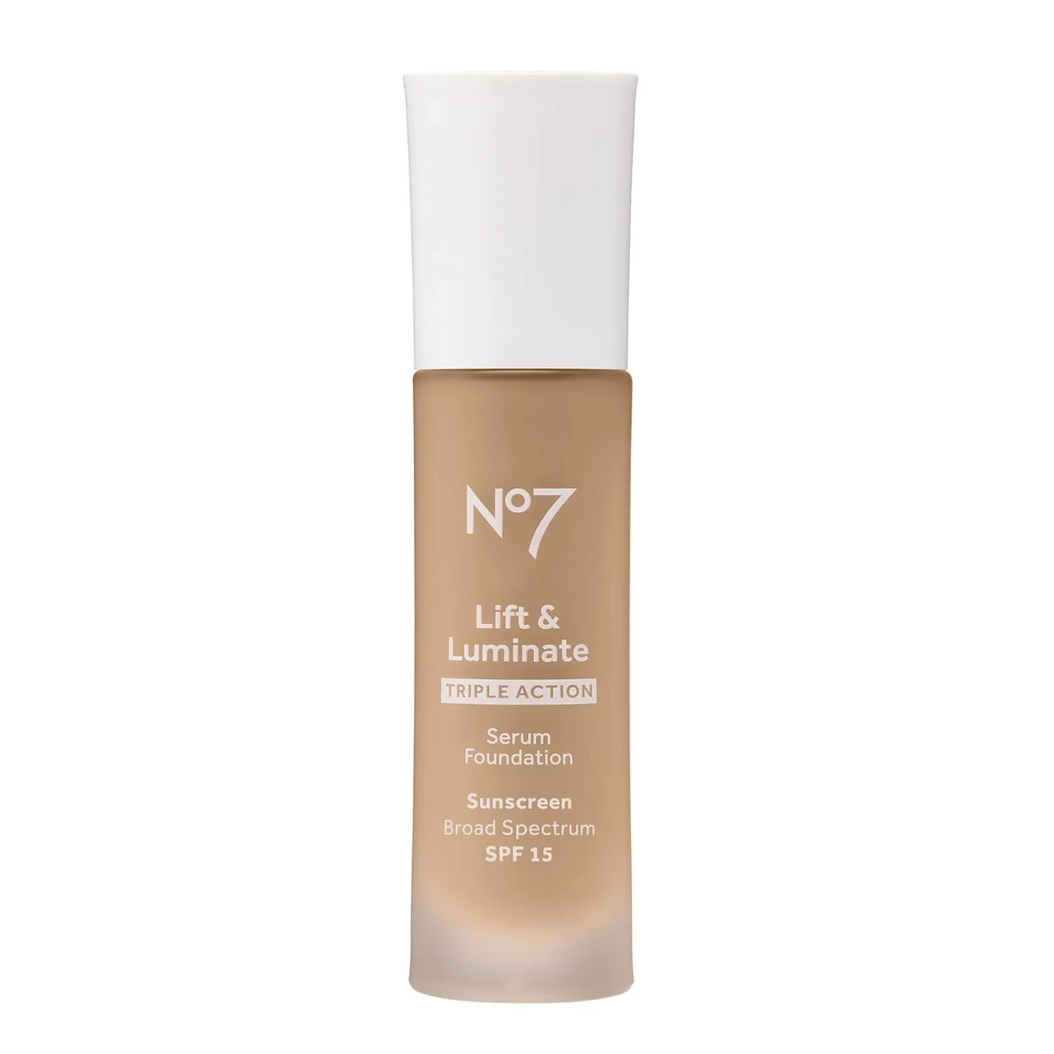 No7 Lift & Luminate Triple Action Serum Foundation - Honey - Medium-Buildable Coverage Foundation with Light Reflecting Particle & SPF 15 for Firmer, More Even Looking Skin (30ml)