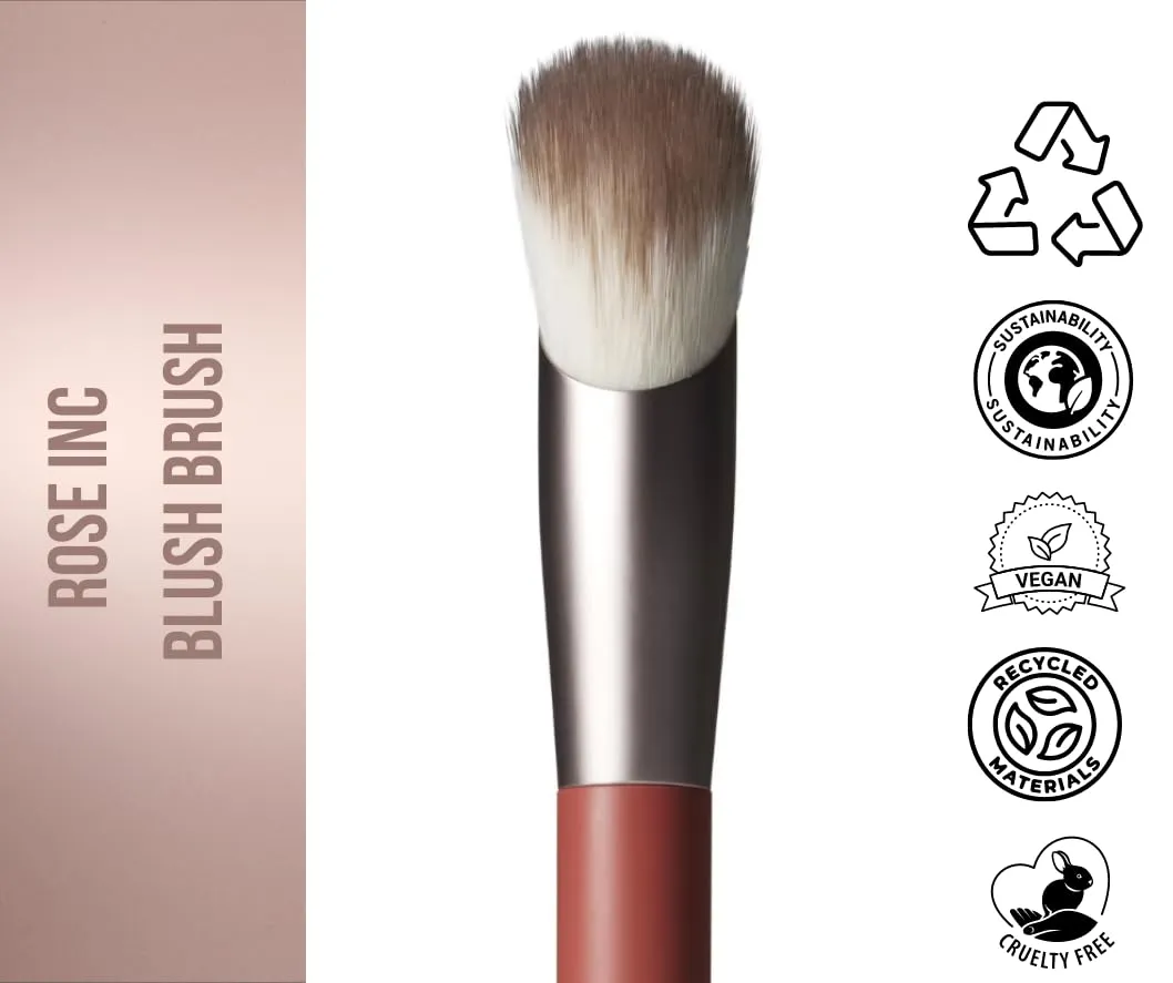 Number 2 Angled Blush Brush - Vegan & Sustainable Makeup Brush for Precise Application