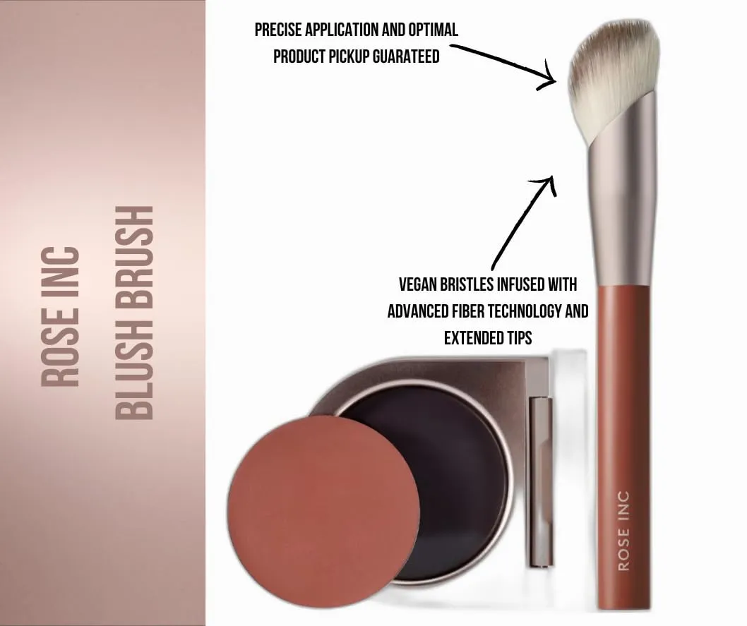 Number 2 Angled Blush Brush - Vegan & Sustainable Makeup Brush for Precise Application