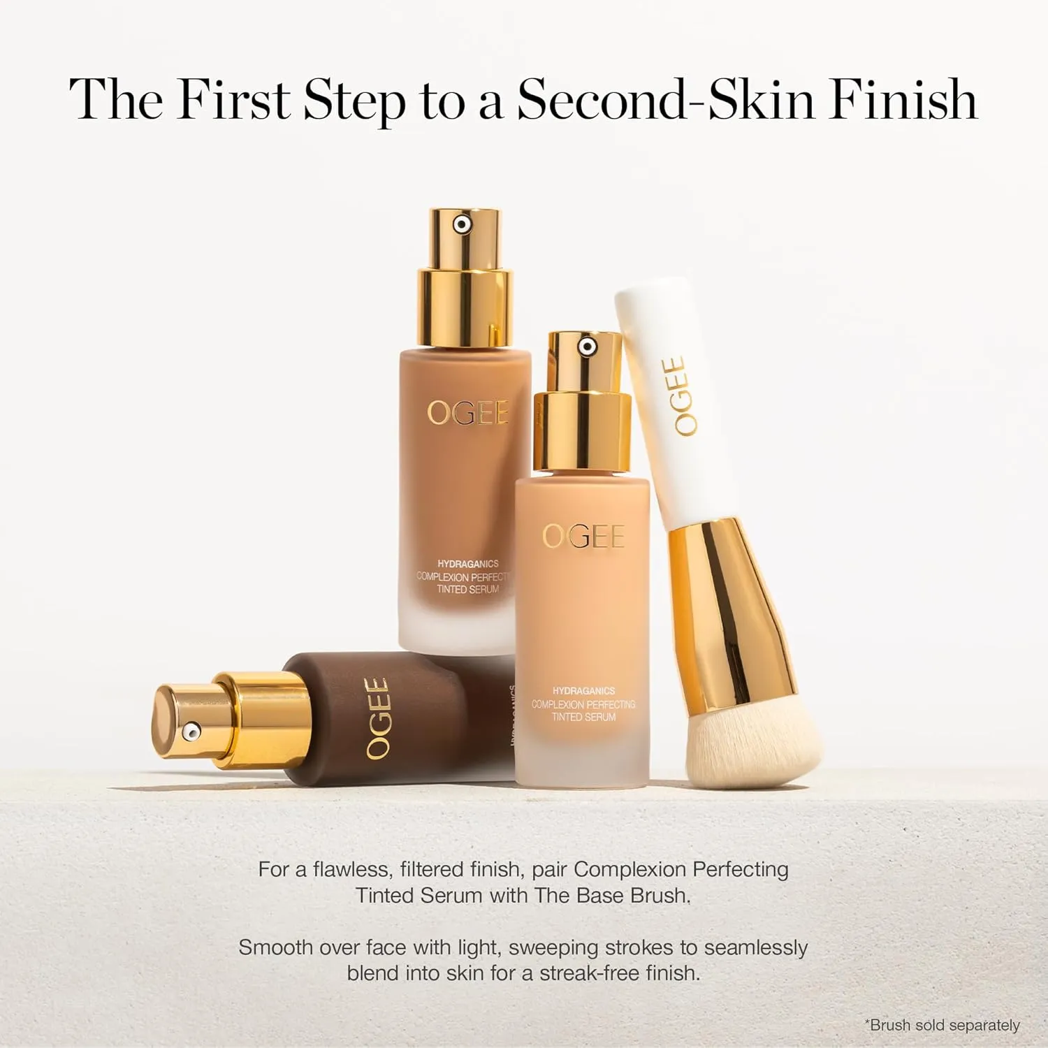 Ogee Complexion Perfecting Liquid Foundation - Lightweight Tinted Moisturizer For Face (Aspen 1.0W - Fair, Warm Undertones) - with Vitamin C & Jojoba Oil - Certified Organic & Made in USA
