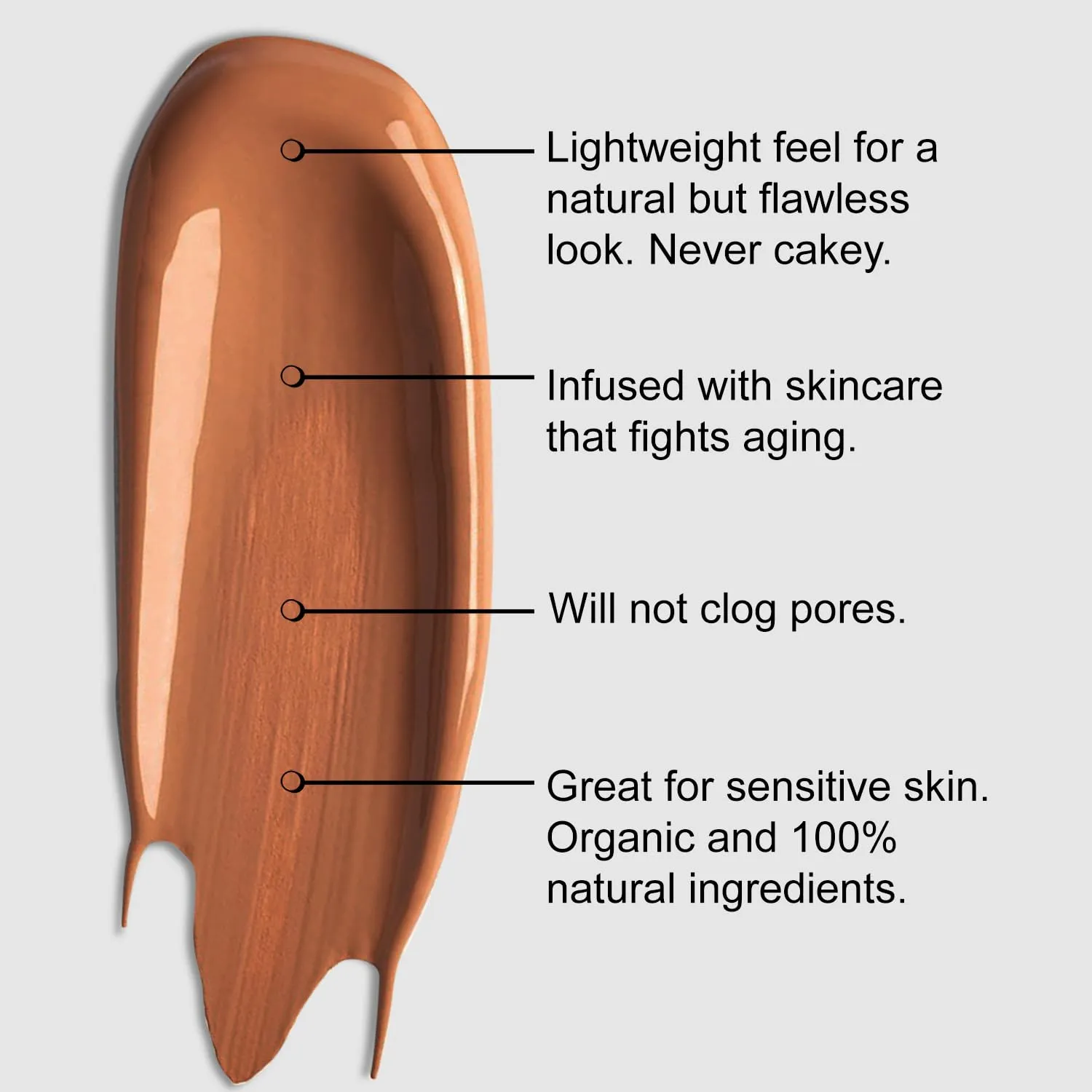 Organic Aloe-Based LUX Liquid Foundation, Natural Vegan Gluten-Free Made in USA, Espresso