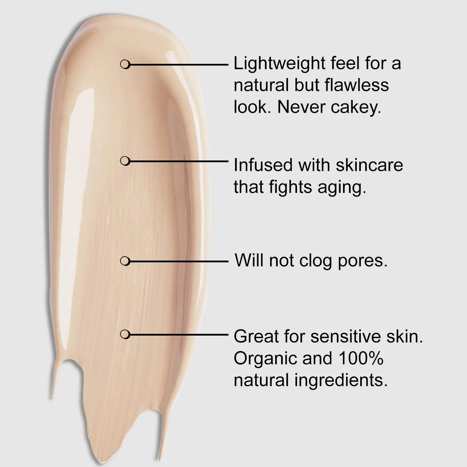 Organic Aloe-Based LUX Liquid Foundation, Natural Vegan Gluten-Free Made in USA, Hazelnut