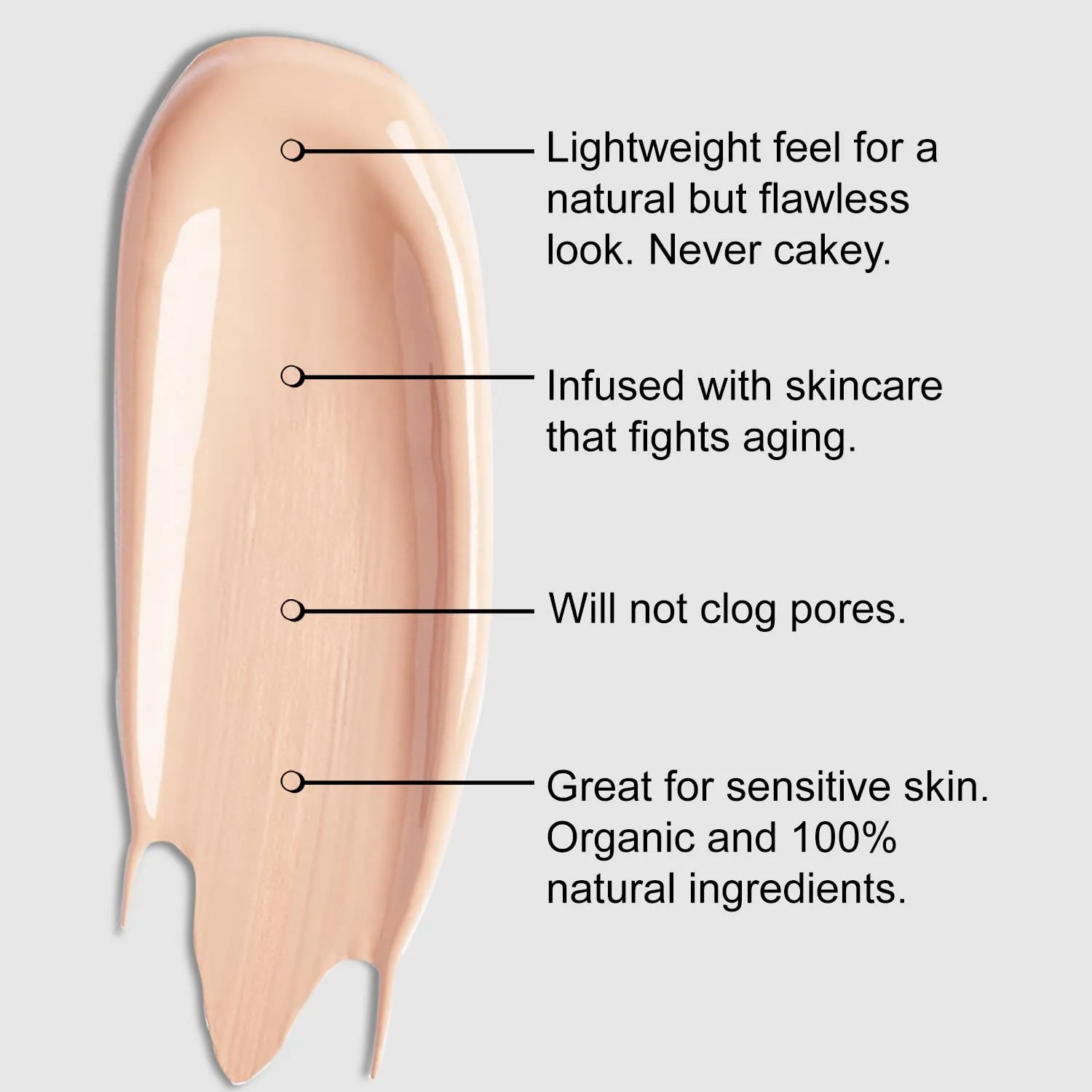Organic Aloe-Based LUX Liquid Foundation, Natural Vegan Gluten-Free Made in USA, Latte