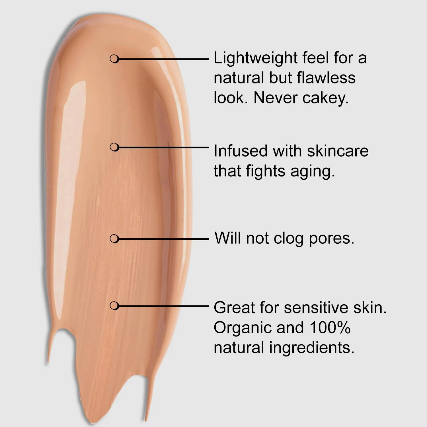Organic Aloe-Based LUX Liquid Foundation, Natural Vegan Gluten-Free Made in USA, Maple