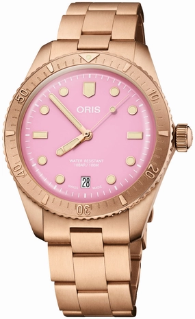 Oris Divers Sixty-Five Cotton Candy Lipstick Pink Bracelet