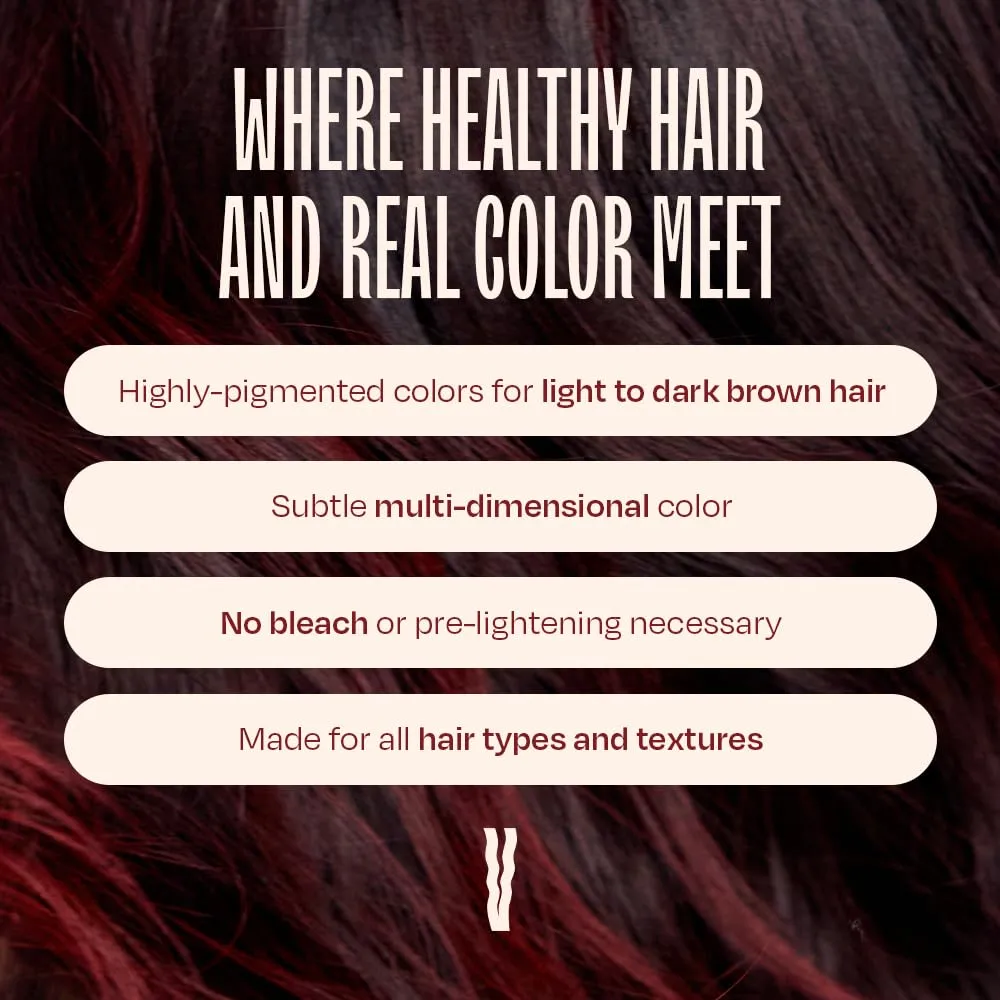 Overtone Color Depositing Semi-Permanent Hair Dye Conditioner - 8 oz For Natural & Color-Treated Hair, Moisturizing Shea Butter & Coconut Oil - Vegan & Cruelty-Free, Red For Brown is now Scarlet Red