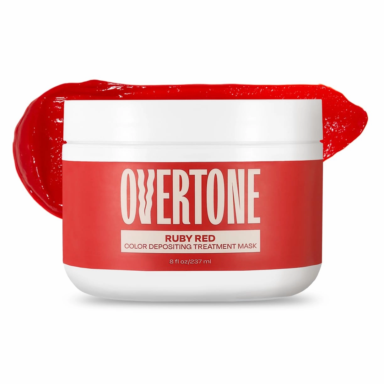Overtone Color Depositing Semi-Permanent Hair Dye Conditioner - 8 oz For Natural & Color-Treated Hair, Moisturizing Shea Butter & Coconut Oil - Vegan & Cruelty-Free, Extreme Red