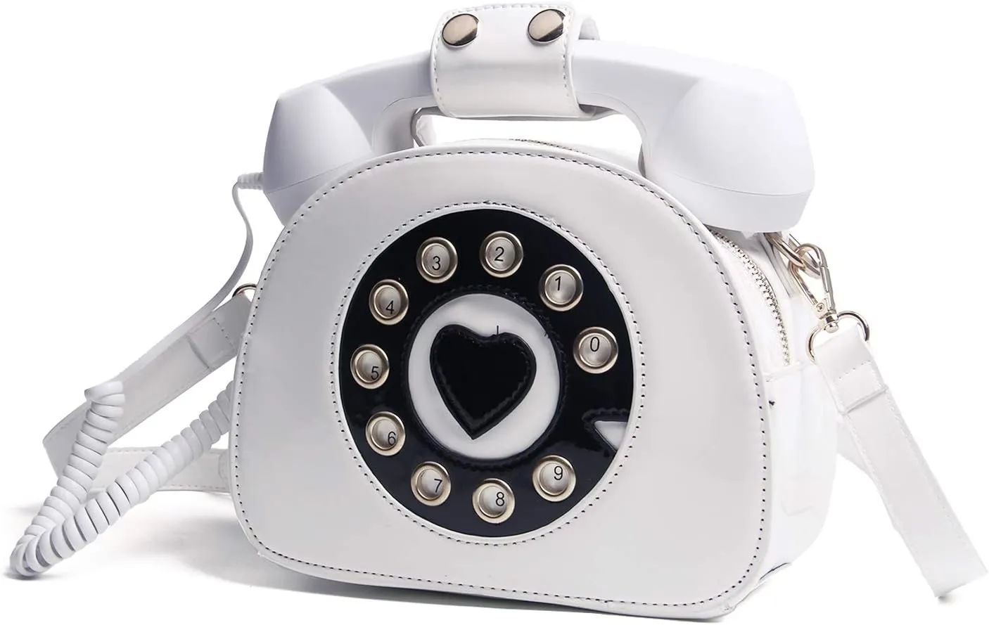 Oweisong Fun Telephone Purse for Women Novelty Pink Phone Tote Handbags Top Handle Shoulder Crossbdoy Bag