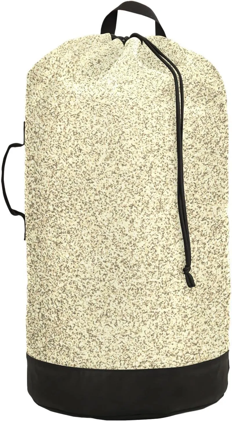 Oyihfvs Gold Golden Glitter and Glare Pattern Backpack Laundry Bag, Laundry Backpack with Shoulder Straps, Waterproof Nylon Clothes Hamper Bag for Men Women Yoga Backpack