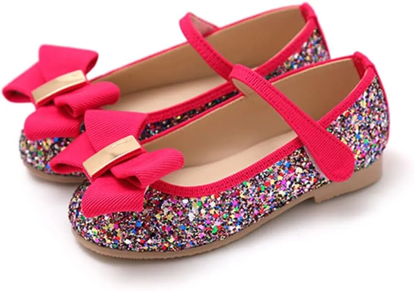Ozkiz 'Matilda' Glitter Mary Jane Shoes for Girls, Todder_Gold, Black, Purple, Pink (US Size 8 Toddler ~ 3.5 Big Kid)