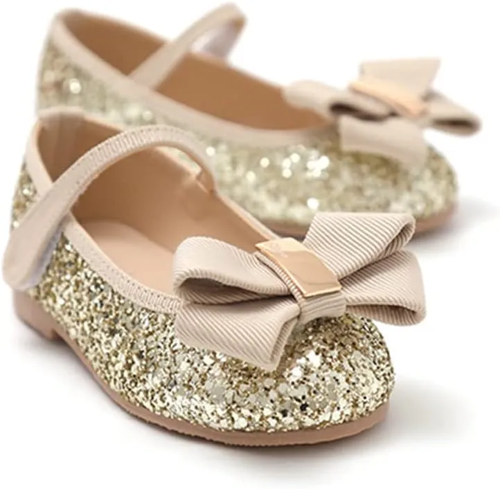 Ozkiz 'Matilda' Glitter Mary Jane Shoes for Girls, Todder_Gold, Black, Purple, Pink (US Size 8 Toddler ~ 3.5 Big Kid)