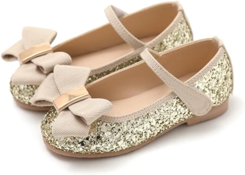 Ozkiz 'Matilda' Glitter Mary Jane Shoes for Girls, Todder_Gold, Black, Purple, Pink (US Size 8 Toddler ~ 3.5 Big Kid)