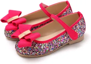 Ozkiz 'Matilda' Glitter Mary Jane Shoes for Girls, Todder_Gold, Black, Purple, Pink (US Size 8 Toddler ~ 3.5 Big Kid)