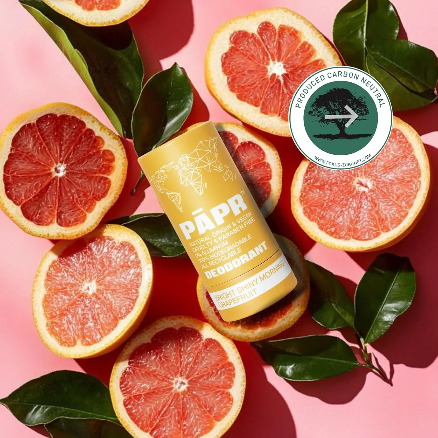 PAPR - Nature Powered, Clinically Proven, All Natural Deodorant in Zero Waste Paper Packaging (Bright Shiny Morning)