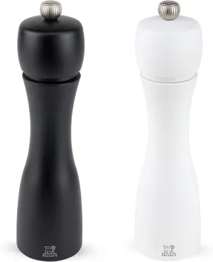 Peugeot Tahiti 8 Inch Black Pepper Mill and White Salt Mill Set