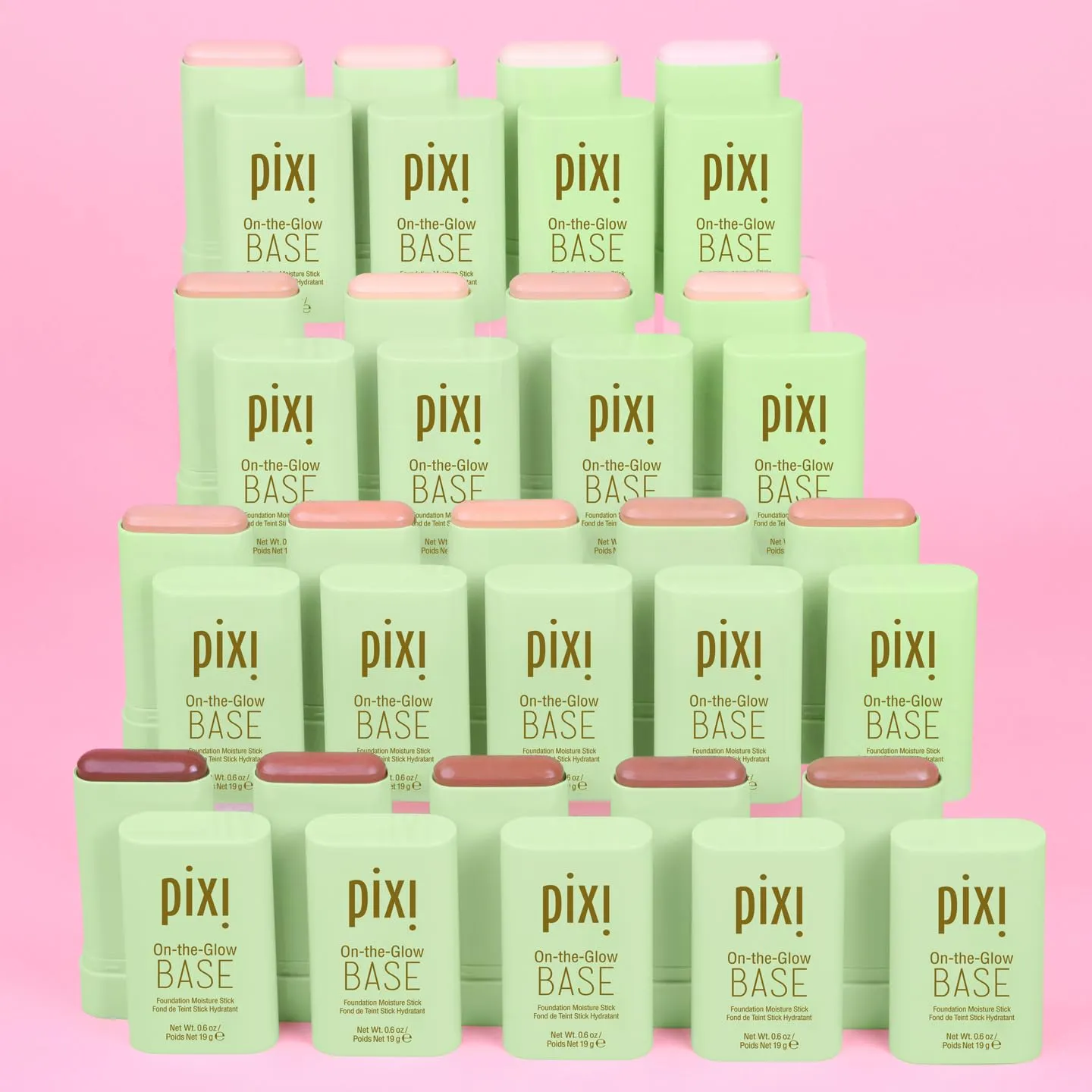 Pixi Beauty On-the-Glow Base| Tinted Moisturizer Foundation Stick | Nude: Light/medium, neutral shade| 0.6 oz / 19g