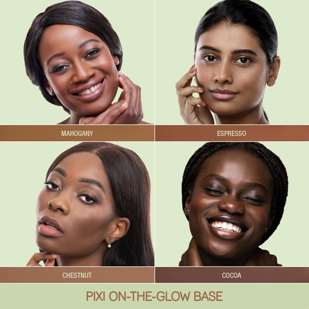 Pixi Beauty On-the-Glow Base| Tinted Moisturizer Foundation Stick | Chestnut: Rich, deep cool shade| 0.6 oz / 19g