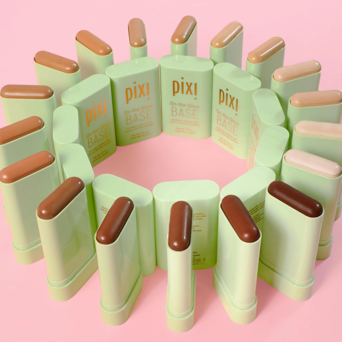 Pixi Beauty On-the-Glow Base| Tinted Moisturizer Foundation Stick | Chestnut: Rich, deep cool shade| 0.6 oz / 19g