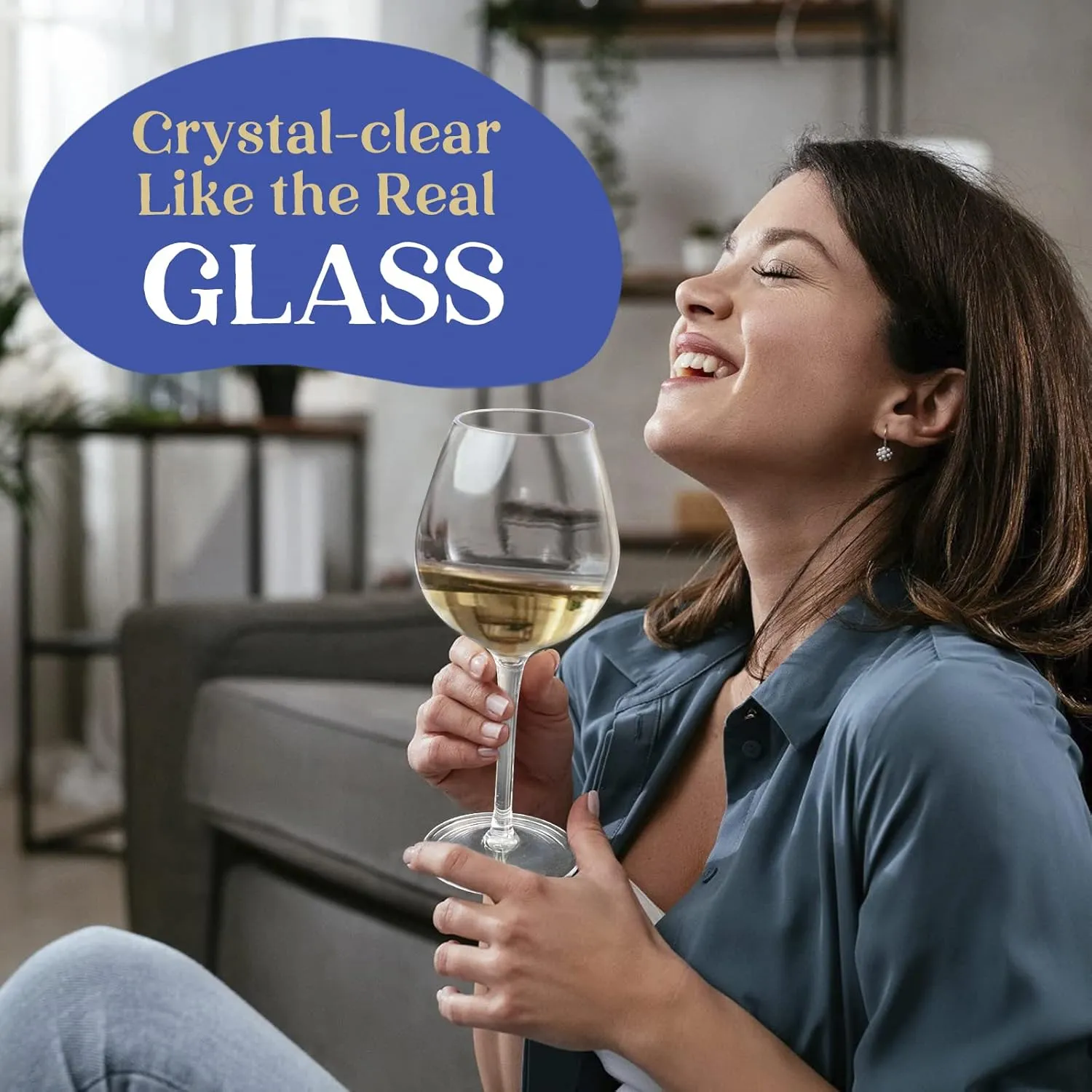 Plastic Wine Glasses Set of 4(15oz) |Unbreakable Wine Glasses with Stem|100% Tritan & BPA Free |Dishwasher Safe| Awesome For Pool, Beach, Travel, Pool, Camping, Beach, Picnic, Everyday Use.