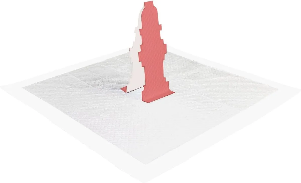 Pop-Up Pee Pad, Male Dog Puppy Pads with Hydrant Target, Travel Pack of 10 Pads
