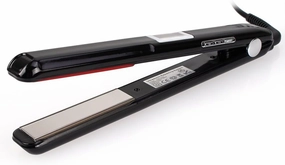 Professional Ultrasonic Infrared Hair Care Iron, Cold Flat Iron Hair Styler for Recovers Damaged Hair, LCD Display, Infrared Hair Straightener Ceramic Flat Iron, Black