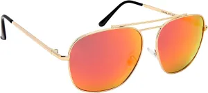 proSPORT Aviator Polarized Sunglasses Metal Grey Mirror Green Orange Red Green Blue Gold