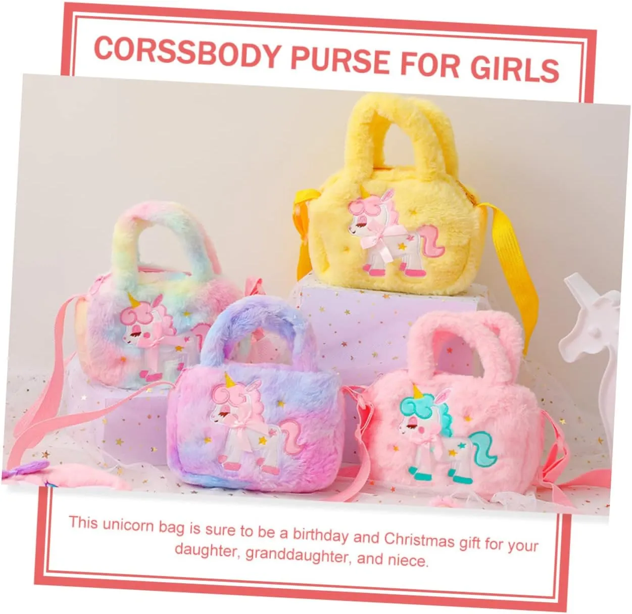 Purse Dye Travel Women Plush Fluffy Shoulder Pink Cosmetic Handbag Baby Bag Girl D Pattern Organize