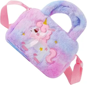 Purse Dye Travel Women Plush Fluffy Shoulder Pink Cosmetic Handbag Baby Bag Girl D Pattern Organize