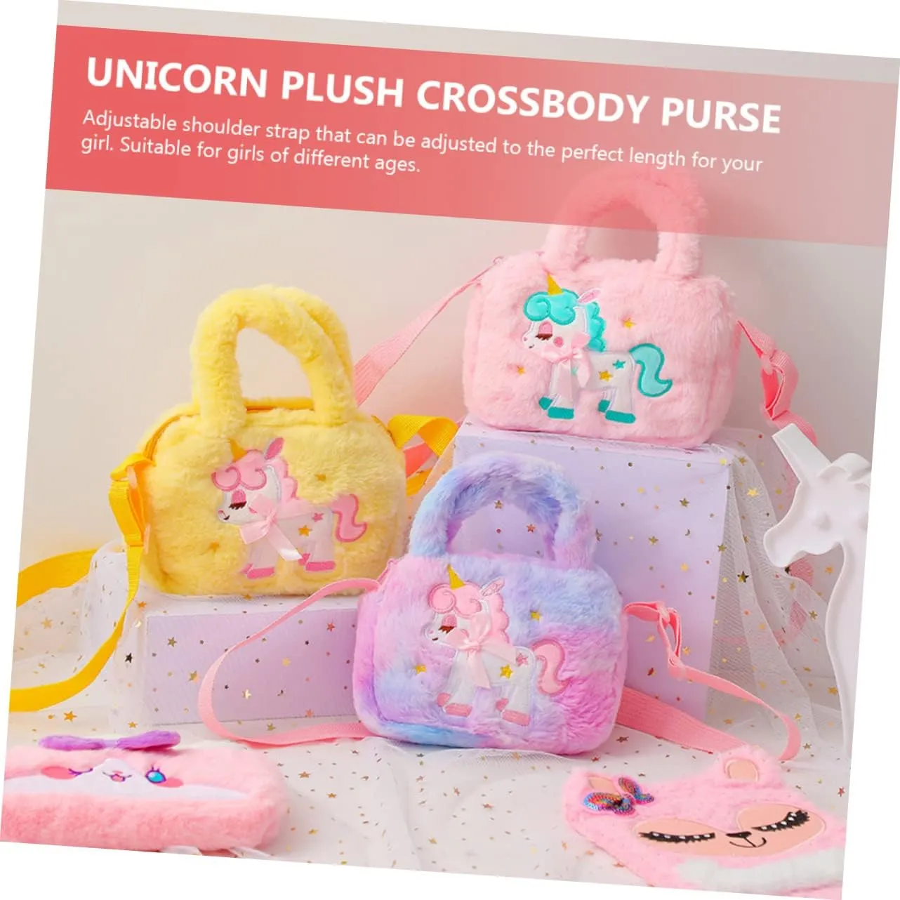 Purse Dye Travel Women Plush Fluffy Shoulder Pink Cosmetic Handbag Baby Bag Girl D Pattern Organize