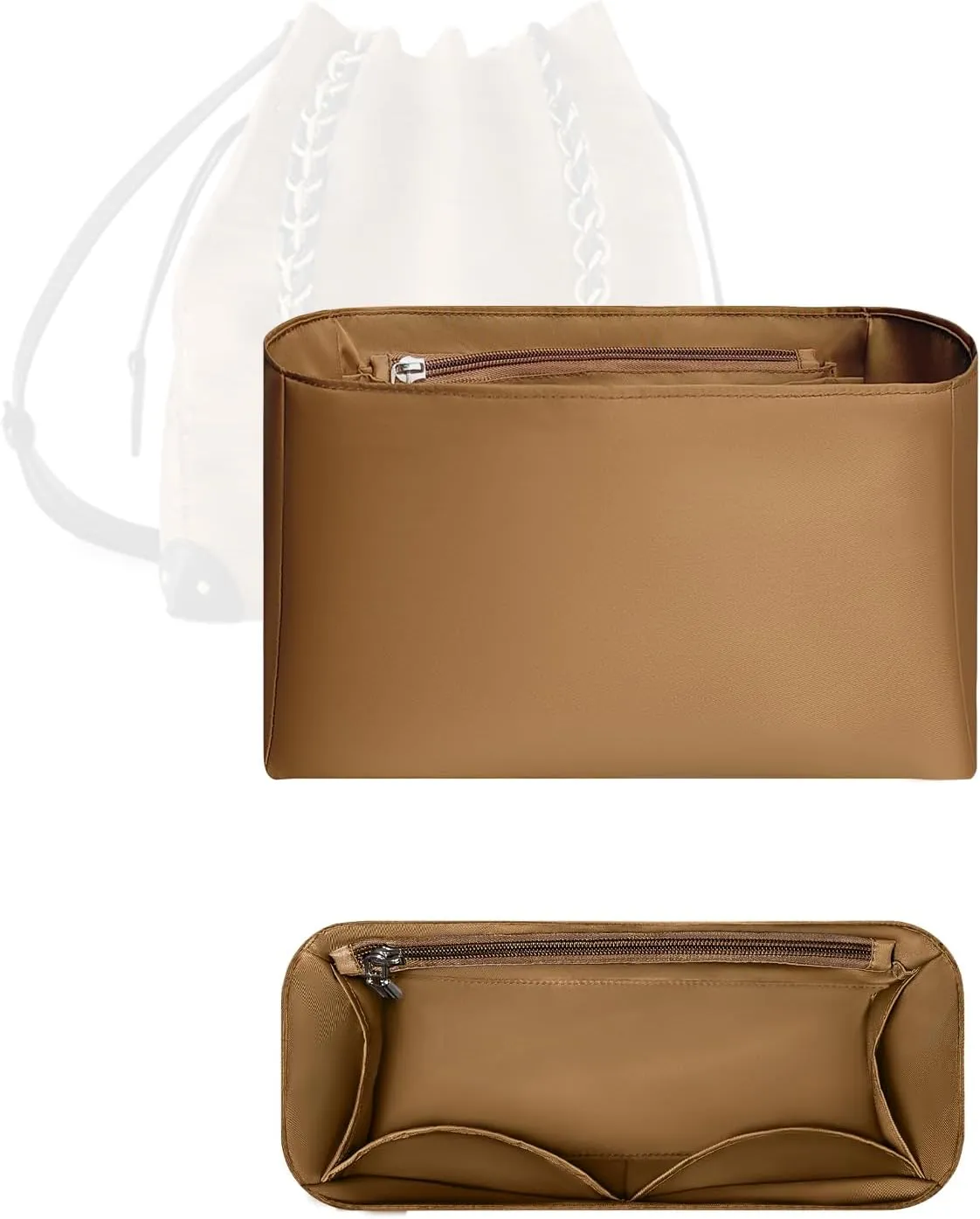 Purse Organizer Insert, Inside Bag Organizer Insert Fit for LV Noe Trunk Handbag Slim Inner Liner Storage Bag Lightweight Handbag Organizer (Style-02)