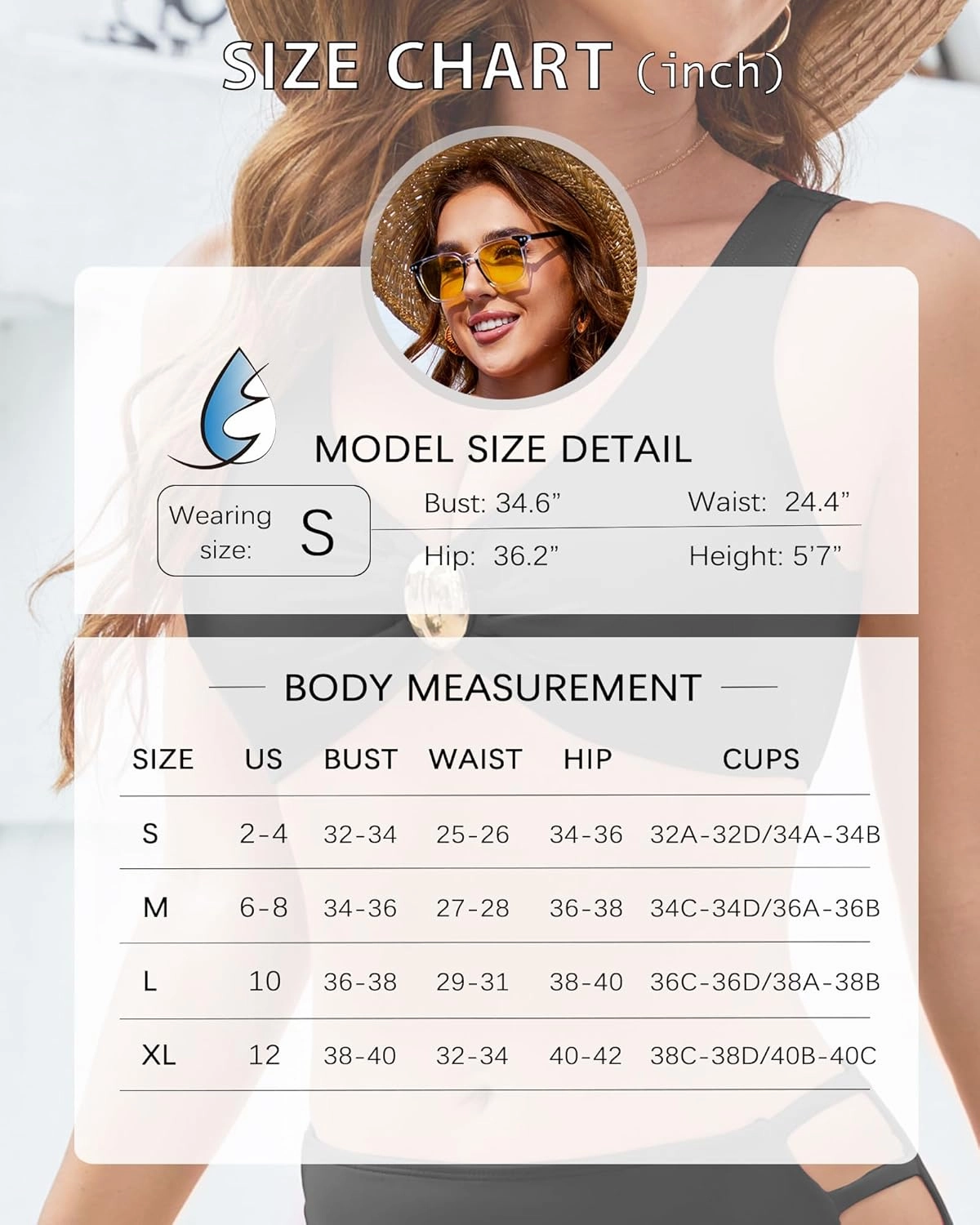 Push Up Bikini Top for Women U Wired Wide Straps Swimsuit Tops Scoop Neck Padded Lace Up Back Bathing Suit Top Only