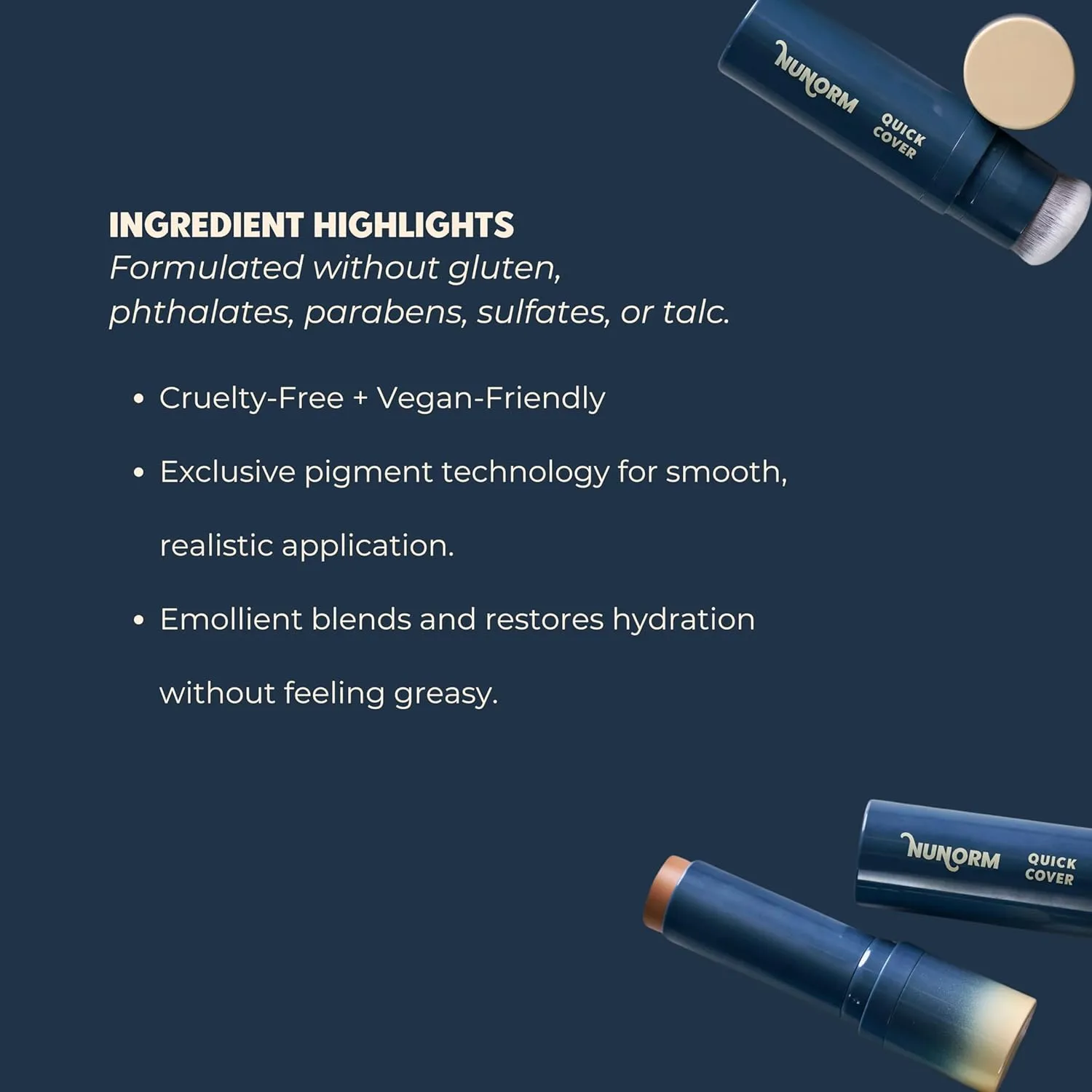 Quick Cover Stick | Lightweight Foundation   Concealer For Men's Skin | Face   Body | 17 Shades | Instantly Covers Blemishes | Natural Matte Finish | Cruelty-Free   Vegan | Portable (Pecan)