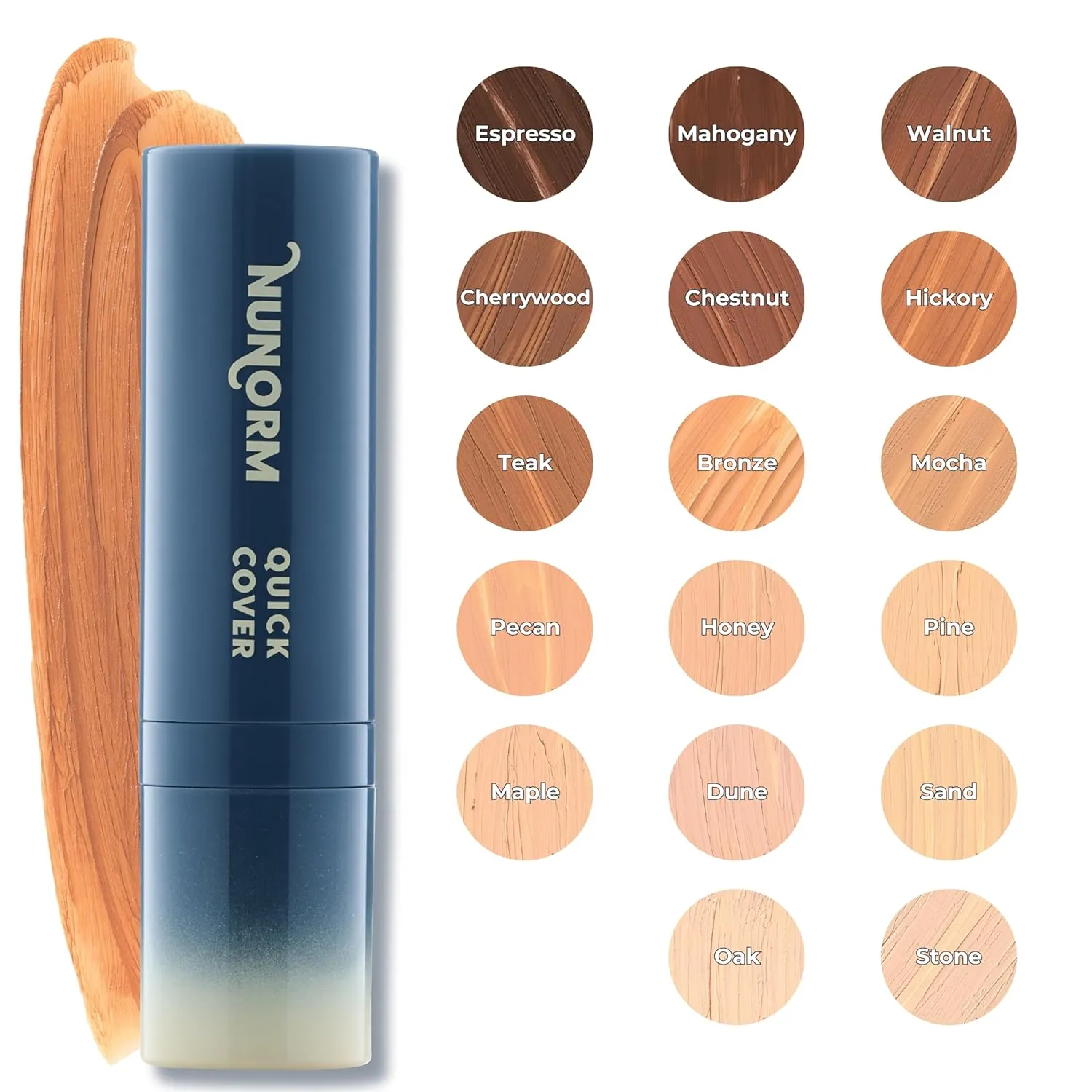 Quick Cover Stick | Lightweight Foundation   Concealer For Men's Skin | Face   Body | 17 Shades | Instantly Covers Blemishes | Natural Matte Finish | Cruelty-Free   Vegan | Portable (Pecan)