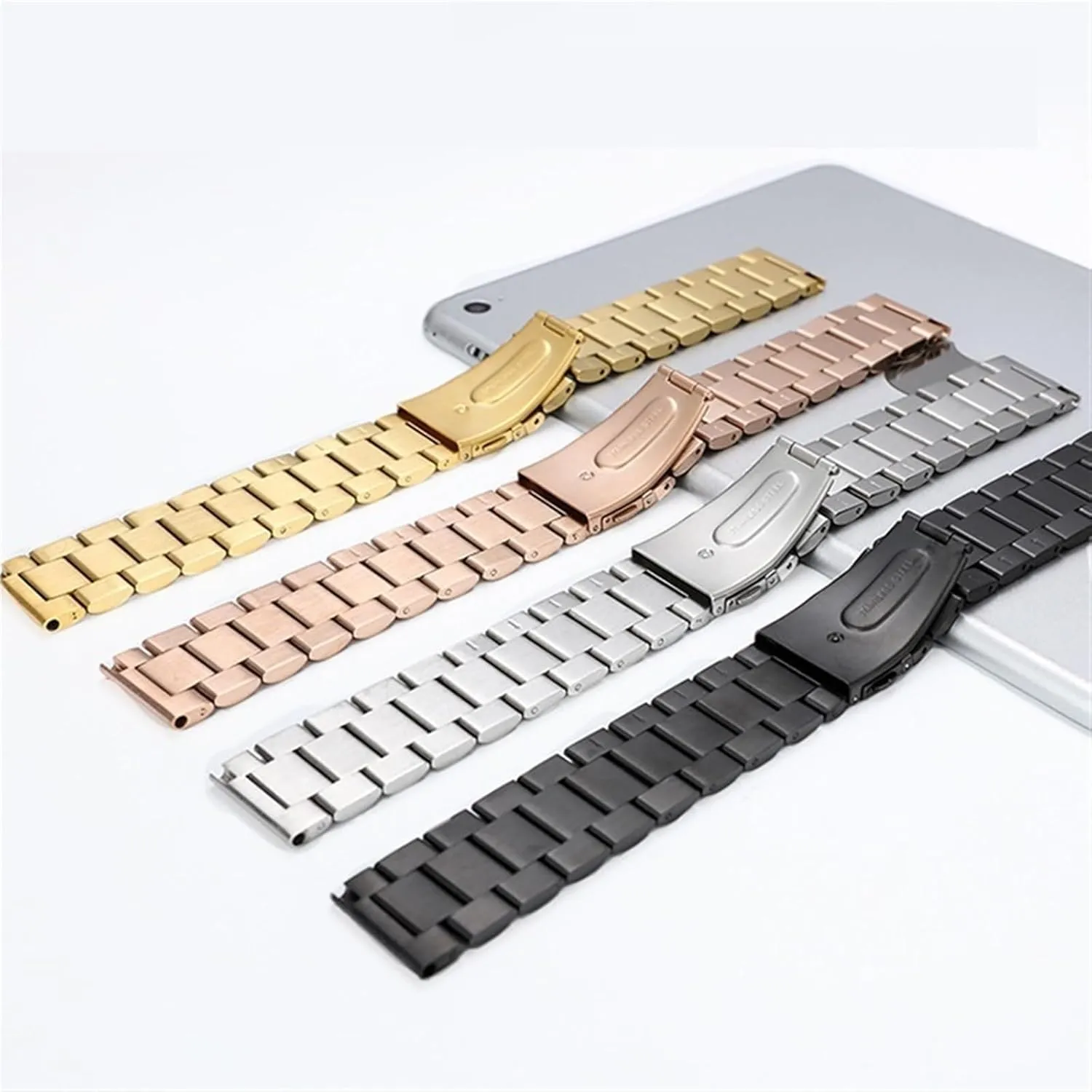 Quick Release Stainless Steel Metal Strap 18mm20mm22mm Unisex Strap Folding Buckle
