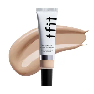 Radiance Fit Serum Foundation - Flawless Coverage, Dewy finish, Long-lasting, Lightweight, Korean Makeup,1.05 Oz. (C02 Peach, 1.05 Oz.)