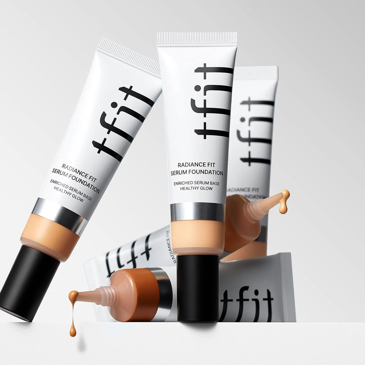 Radiance Fit Serum Foundation - Flawless Coverage, Dewy finish, Long-lasting, Lightweight, Korean Makeup,1.05 Oz. (C02 Peach, 1.05 Oz.)