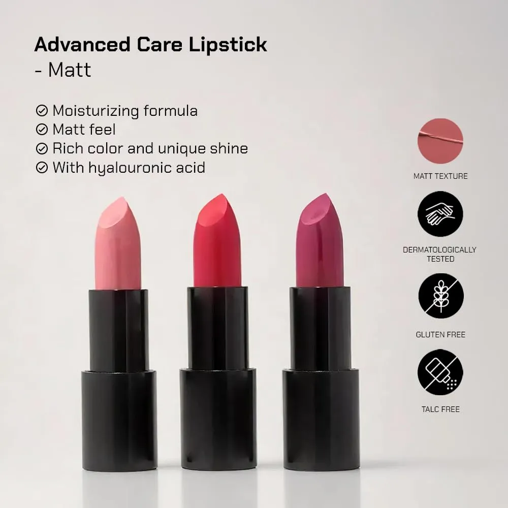Radiant Professional Advanced Care Lipstick - Ultra Nourishing, Moisturizing Long Lasting Lipstick With Vitamin E- UVA UVB Filters - MATTE - Mellow (200)